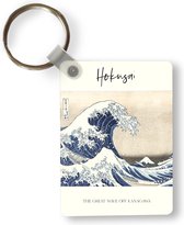Sleutelhanger - Japanse kunst - Hokusai - De grote golf van Kanagawa - Uitdeelcadeautjes - Plastic