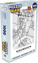 Puzzel Stadskaart - Nieuwegein - Grijs - Wit - Legpuzzel - Puzzel 1000 stukjes volwassenen - Plattegrond