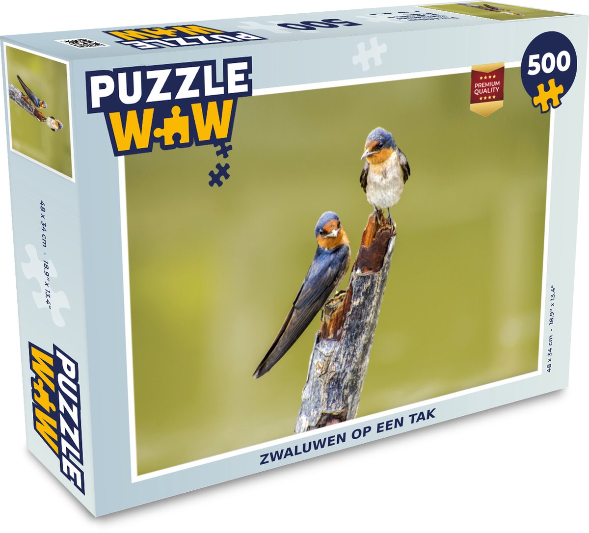 Puzzel Vogels - Tak - Portret - Legpuzzel - Puzzel 500 stukjes