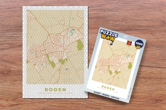 Carte Puzzle - Roden - Vintage - Puzzle - Puzzle 1000 pièces adultes