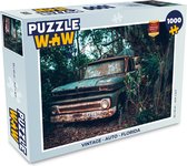 Puzzel Vintage - Auto - Florida - Legpuzzel - Puzzel 1000 stukjes volwassenen