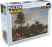 Puzzel Zicht op Het Sterckshof bij Antwerpen - schilderij van David Teniers - Legpuzzel - Puzzel 1000 stukjes volwassenen