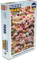 Puzzel Rozen - Kleuren - Muur - Legpuzzel - Puzzel 1000 stukjes volwassenen