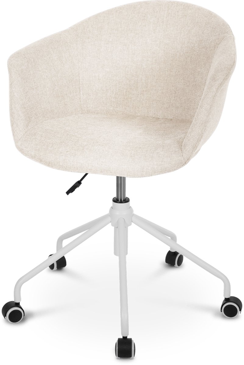 Nout design bureaustoel beige met armleuningen - verstelbaar
