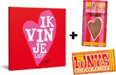 Tony's Chocolonely Geschenkdoos Ik vind je Lief! - Melk Chocolade + Karamel Zeezout - Cadeau voor Hem en Haar - 2 x 180 gram Chocola Geschenkset
