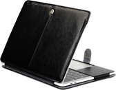 Voor 2016 Nieuwe Macbook Pro 15.4 inch A1707 Laptop Crazy Horse Textuur Horizontale Flip Leather Case (Zwart)