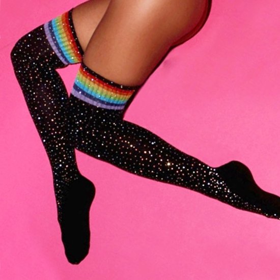 Rock on Bright Music Notes zachte warme kniekousen voor dames fuzzy