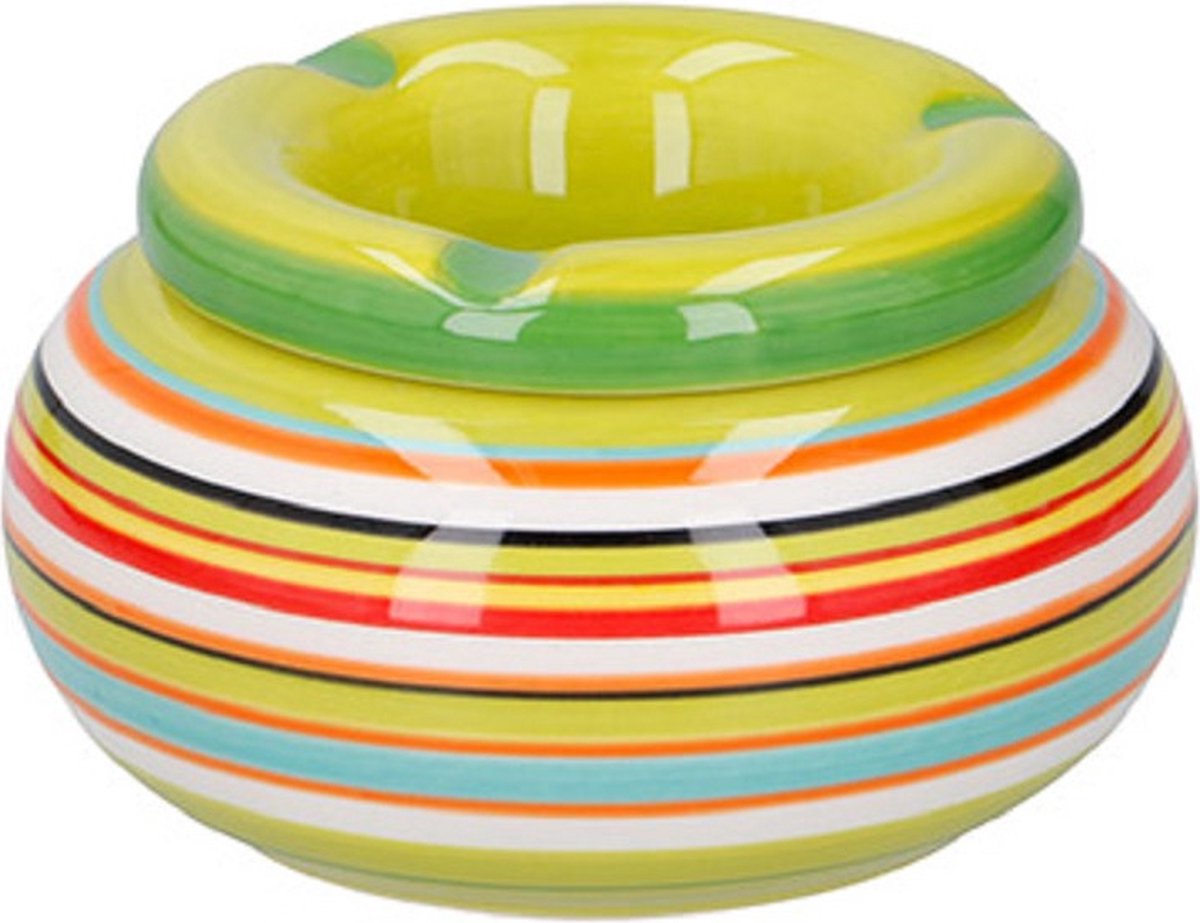 Goedkoopste G.Wurm - Storm asbak Keramiek groen/multi-kleur 11 x 6 cm