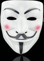 TECQX Anonymous Masker - Wit - Vendetta - Guy Fawkes - Leuk voor Halloween - Verkleedpartijtje - 2 stuks
