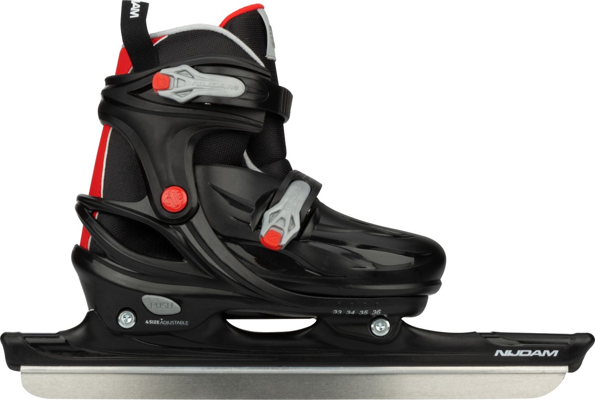 Nijdam Norenschaats – Hardboot – Speed Demon – Verstelbaar – Zwart/Rood – 33-36 Nijdam Norenschaats – Hardboot – Speed Demon – Verstelbaar – Zwart/Rood – 33-36