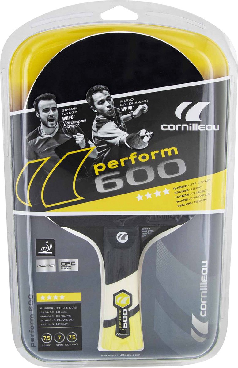 Cornilleau Tafeltennis Batje Indoor Perform 600 Geel