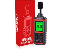Membeli Decibelmeter - 30 dB tot 130 dB - Incl. Beschermhoes - Kleine digitale Db Meter - Professionele Geluidsmeter - 31.5 Hz tot 8 KHz - LCD Scherm