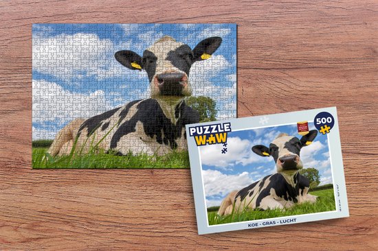 Puzzle Vache - Herbe - Ciel - Puzzle - Puzzle 500 pièces