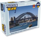 Puzzel Boten onder de Sydney Harbour Bridge in Australië - Legpuzzel - Puzzel 500 stukjes