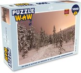 Puzzel De zon is achter de bergen in het Lapland ondergegaan - Legpuzzel - Puzzel 1000 stukjes volwassenen