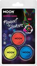 Moon Creations - Moon Glow - Intense Neon UV Set Pigment Shaker Party Make-up - Multicolours