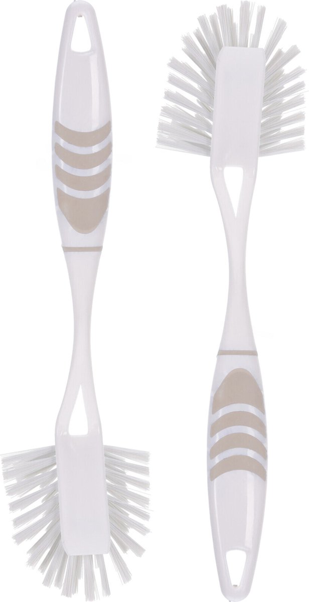 Goedkoopste Afwasborstel met ophang lus - 2x stuks - grijs - 29 cm