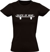 Skate of mind T-shirt femme | skateboard | sport | demi-lune | Noir