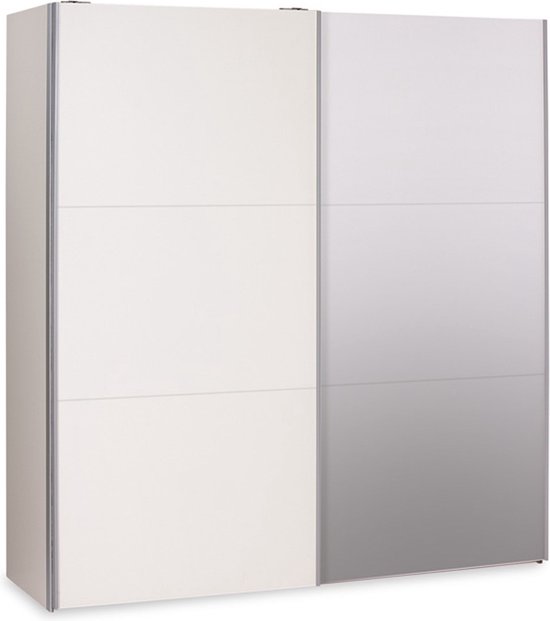 Beter Bed Easy armoire à portes coulissantes - armoire avec miroir et 2 Portes - 203x215x65cm - Wit