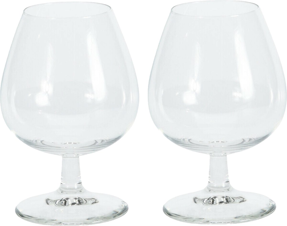 Excellent Houseware Cognac glazen - 8x stuks - glas - 350 ml - likeur glazen