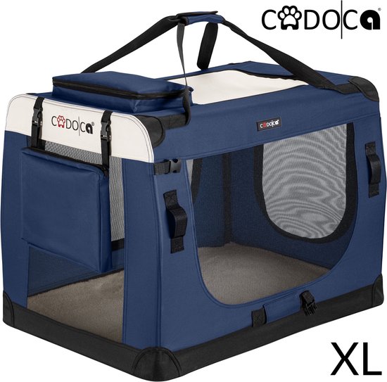 Trasportino CADOCA XL Per Cani E Gatti - 82x56x58cm, Pieghevole E Traspirante