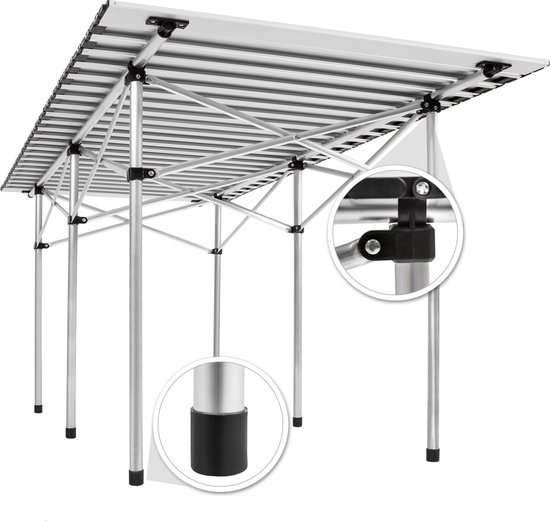 909 Outdoor CampFeuer Aluminium Campingtisch Für 4 Personen | 140 X Camping Tuintafel Verplaatsbaar
