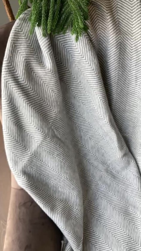 Recycled Katoen Plaid Groen - 130x180cm - Take a Plaid - Totaal Geschenk