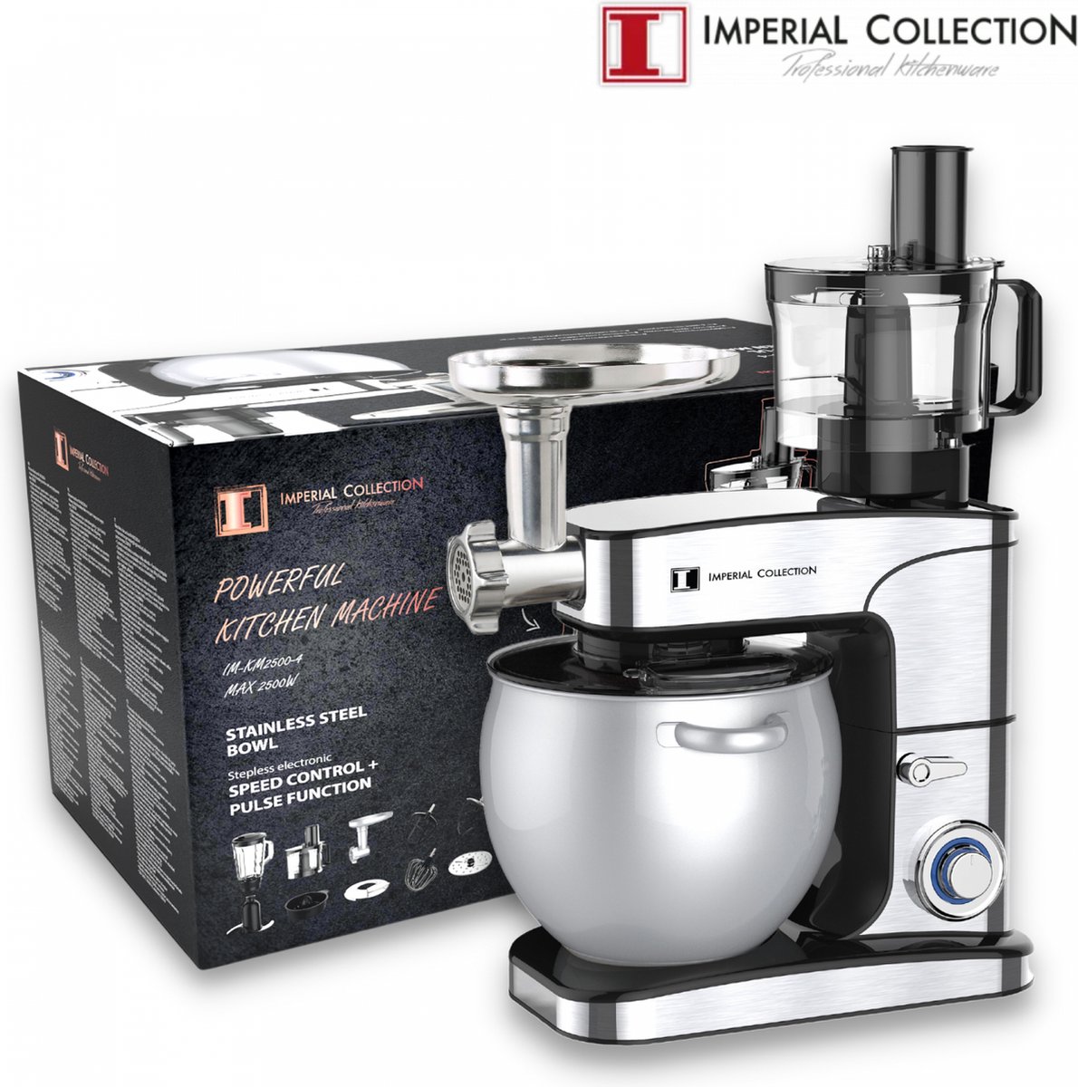 Imperial Collection Multifunctional Stand Mixer, Meat Grinder, and