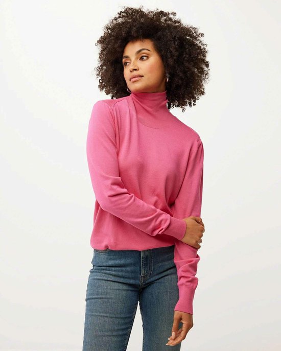 Mexx Turtle Neck Basic Sweater - Rose - Femme - Tricots - Taille XS