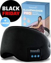 SleepiezZ® Slaapmasker PRO - Bluetooth Speakers - Oogmasker Slaap - 100% verduisterend - Zwart
