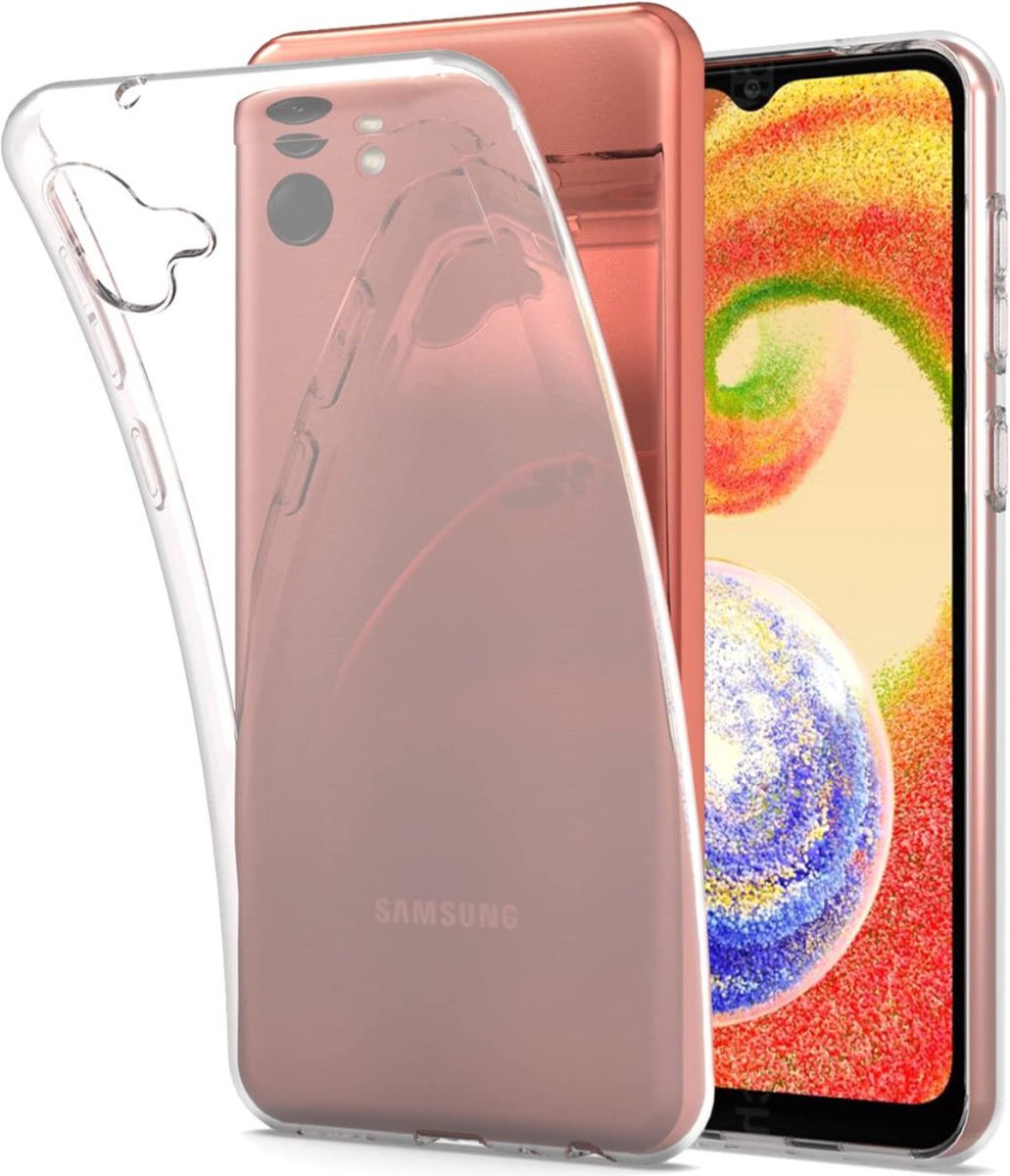 Transparant Dun TPU Hoesje Geschikt voor Samsung Galaxy A04 | Back Cover | Lichtgewicht | Ultra Dun Hoesje | Flexibel | Zacht TPU | Doorzichtig