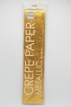 Crepe papier goud Metallic 150 x 50 cm per stuk in plastic verpakt