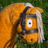 Crafty Ponies Premium leren hoofdstel + bit voor paardenknuffel