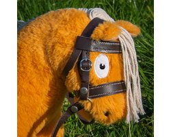 foto van Crafty Ponies Premium leren hoofdstel + bit voor paardenknuffel