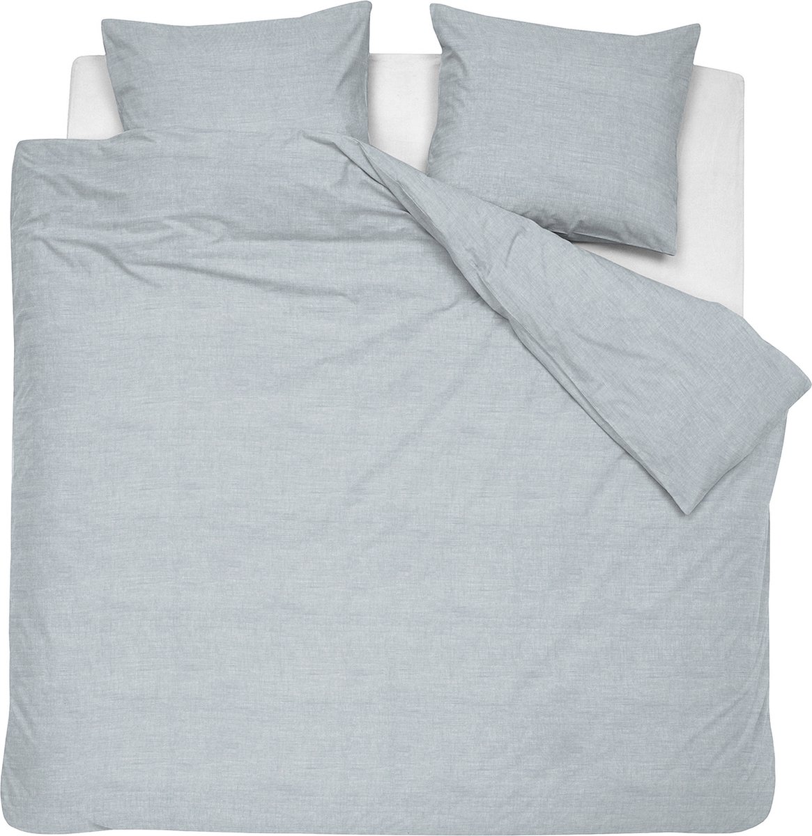 Cinderella Lyn Dekbedovertrek - Tweepersoons - Katoen - 200x200/220 cm - Lichtgrijs