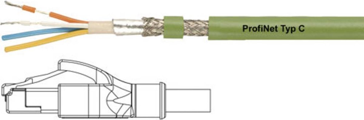 Helukabel 806414 RJ45 Netwerkkabel, patchkabel CAT 5e SF/UTP 10.00 m Groen PUR-mantel, Afscherming gevlochten, Folie af