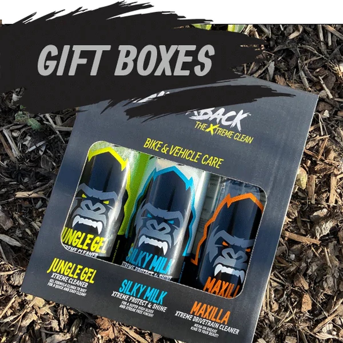 Silverback Xtreme Clean Gift box | Geschenkdoos | Cadeaudoos | Motor schoonmaken ǀ Giftbox | Motor schoonmaakmiddel ǀ Schoonmaakset ǀ Bike Cleaner | Mannen cadeautjes ǀ Giftset ǀ Geschenkset | Autopoetsproducten