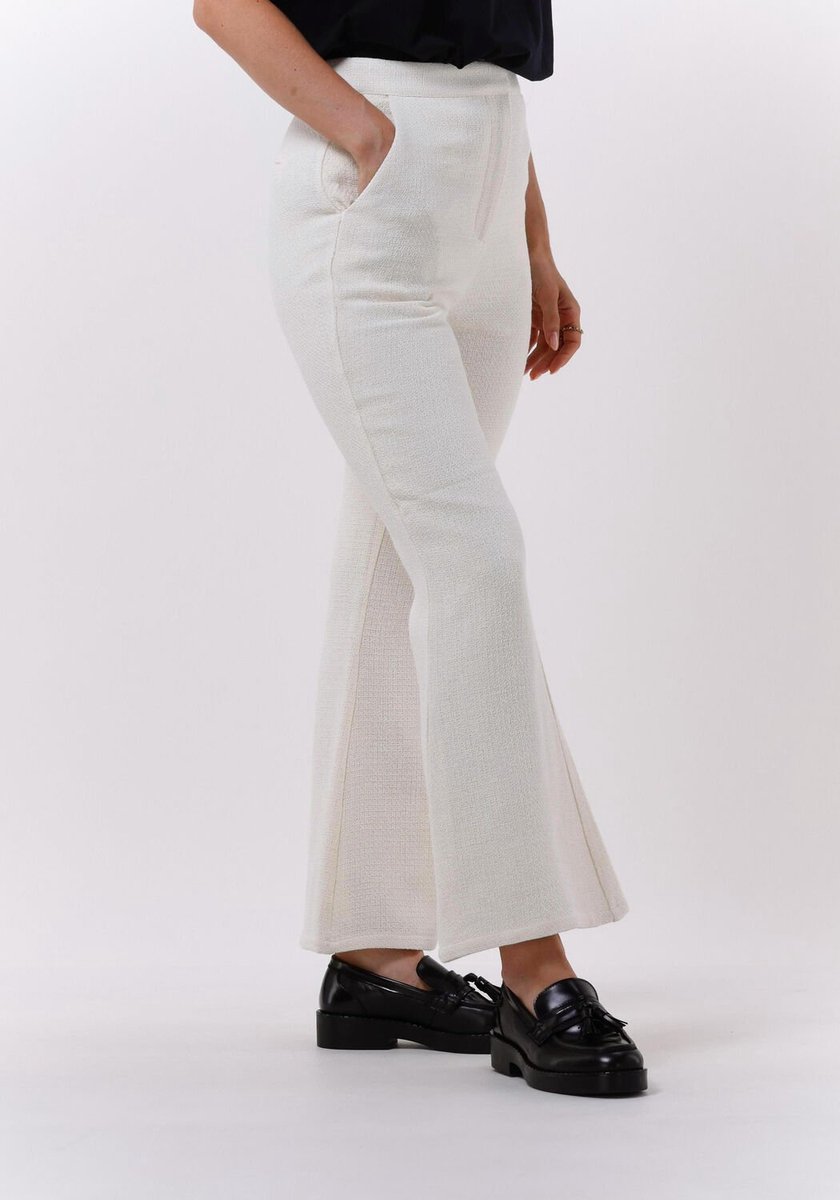NA-KD Structured Suitpants Broeken Dames - Zand - Maat 34