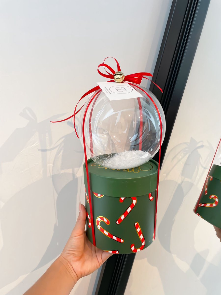 The Beyond balloons Christmas gift box green