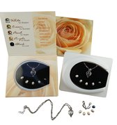 Zoetwater parelketting Giftbox Rose - echte parels - geschenk verpakking met bloem - roos - ketting met hanger