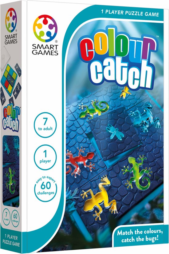 SmartGames - Colour Catch - 60 opdrachten - Denkspel - Kikkers en salamanders