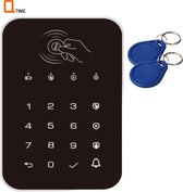 RFID code klavier met touchscreen + 2 Druppels (geschikt voor de meeste alarmsystemen die werken op 433Mhz en chip EV1527).