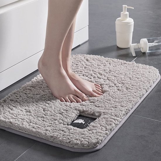badmatten antislip badkamer tapijt, absorberende Shaggy badkamer mat... bol.com
