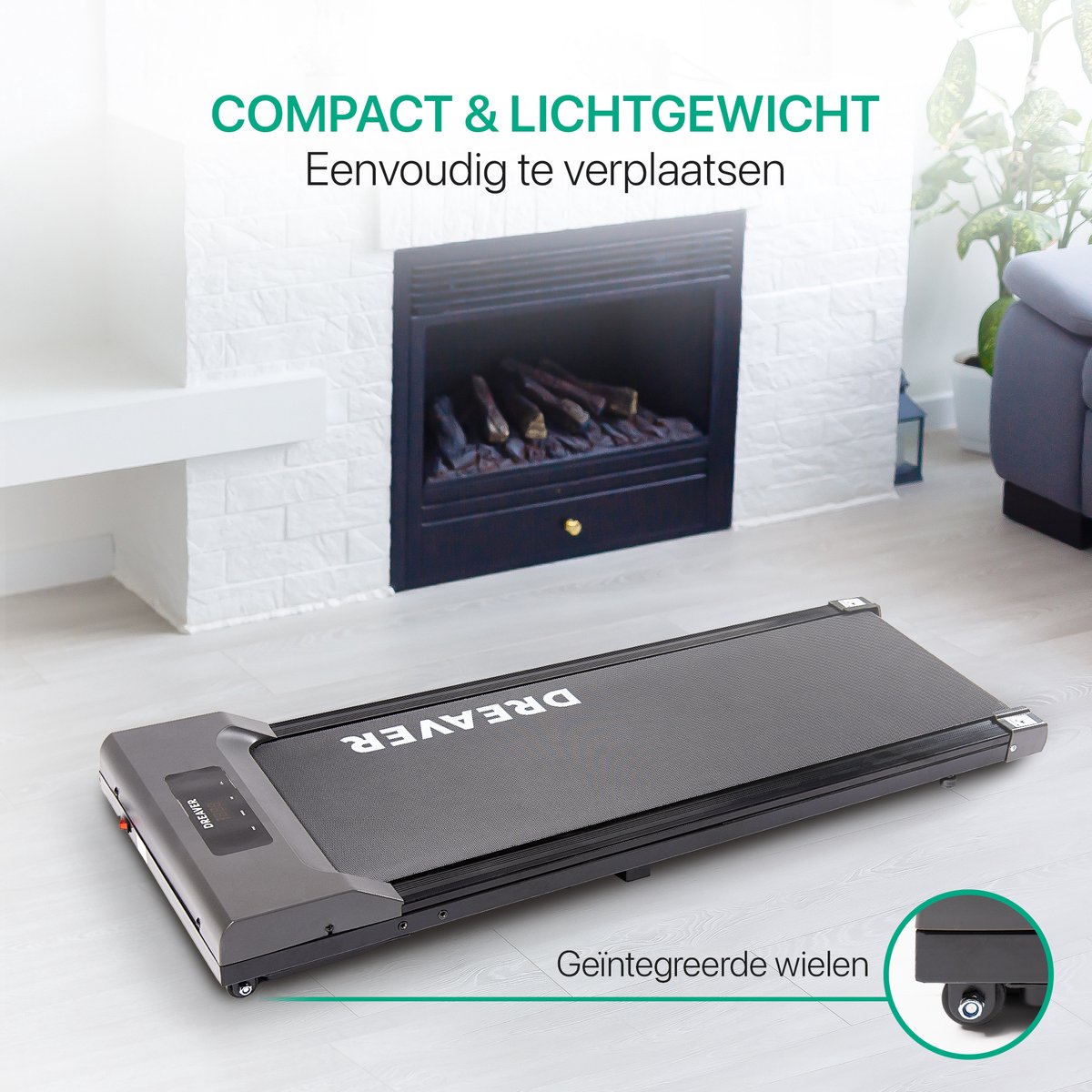 Afbeelding 3 van Dreaver S310 Loopband - Wandelband - Walking Pad - 1-6km/u - Treadmill - Walkingpad - Loopband Elektrisch