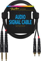 Boston audio signaalkabel - 2 x tulp naar 2 x jack mono