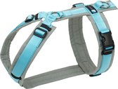 AnnyX - FUN - Harnais de suivi - Bleu glacier/ Grijs - Taille L - Tour de poitrine 70-86 cm - Poids du chien 26-38 kg - My K9