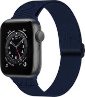 Bandje Geschikt Voor Apple Watch Bandje 38/40/41 mm Nylon Polsband Met Gesp - Horloge Bandje Geschikt Voor Apple Watch 1-8 / SE - 38/40/41 mm Bandje Stof - Donkerblauw