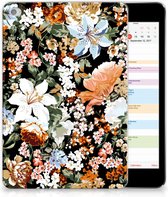 Siliconen Hoesje geschikt voor Apple iPad Mini 4 | Mini 5 (2019) Dark Flowers