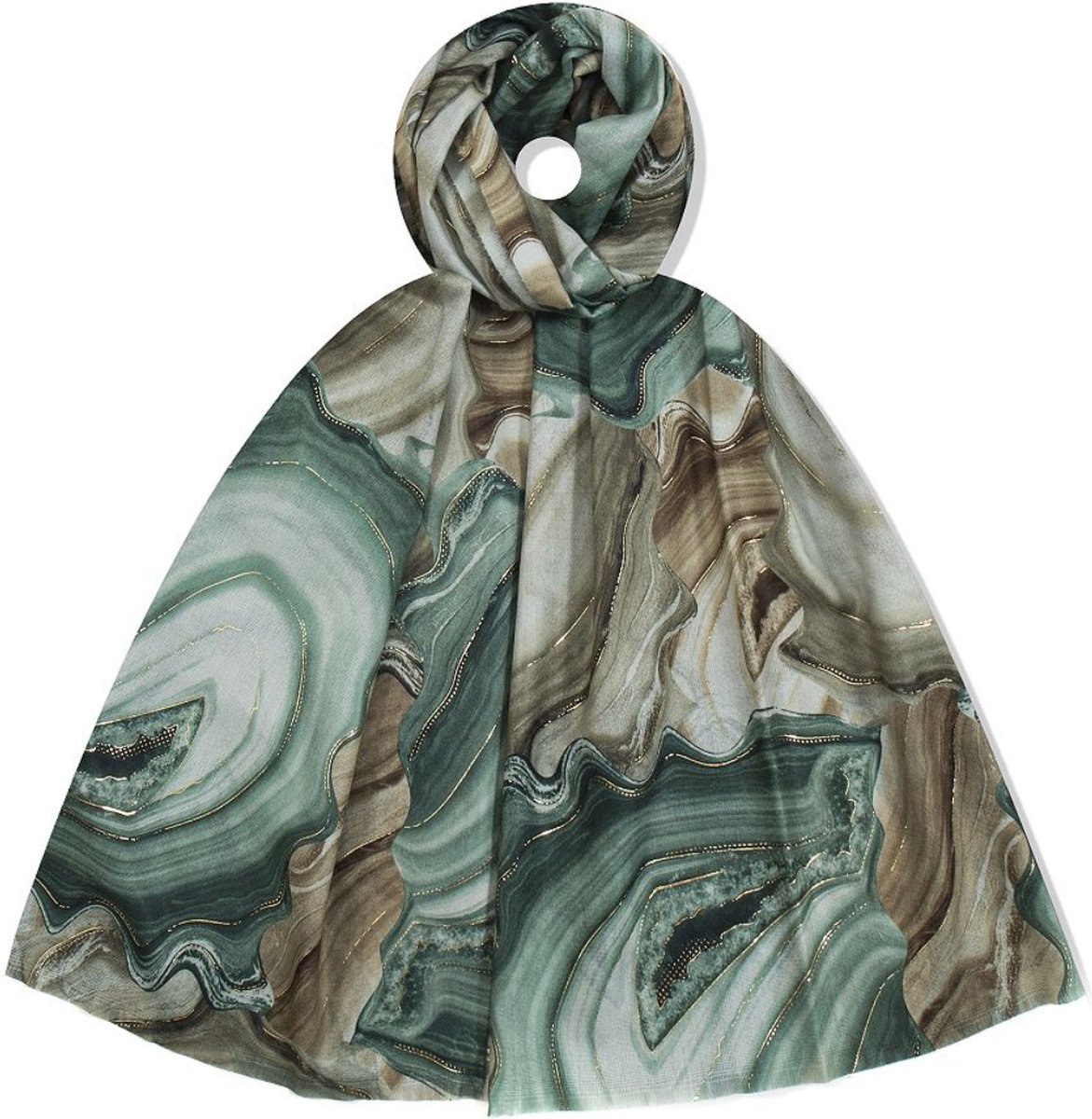 River Winter Sjaal - Dottilove - Scarf - Wintersjaal Dames - Olive