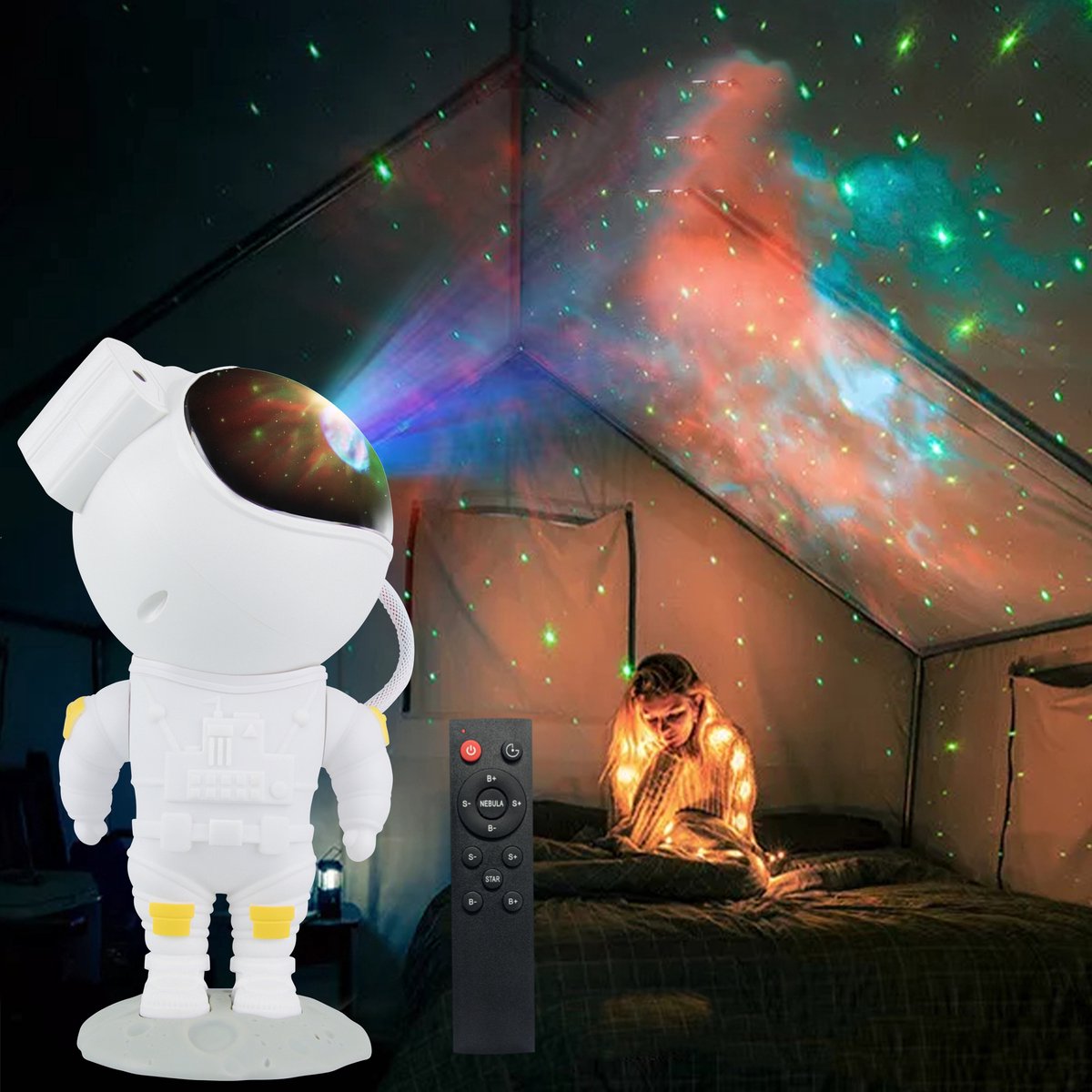 Vivid Green Astronaut sterren projector - Galaxy - Sterrenhemel projector – foto 4
